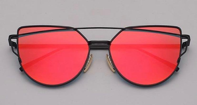 Red Rum” Cat Eyed Mirror Sunglasses – MsMoniquetoyou
