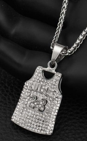 Iced out Air Jordan Jumpman pendant with matching chain – Bijouterie Gonin
